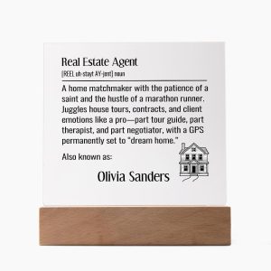 Real Estate Desk Plaque